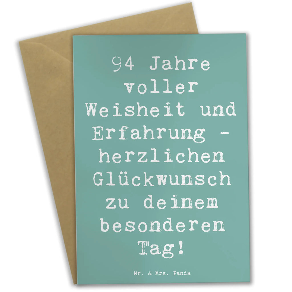 Grußkarte Spruch 94. Geburtstag Grußkarte, Klappkarte, Einladungskarte, Glückwunschkarte, Hochzeitskarte, Geburtstagskarte, Karte, Ansichtskarten, Geburtstag, Geburtstagsgeschenk, Geschenk