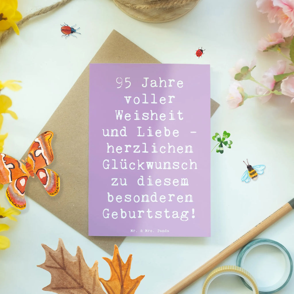 Grußkarte Spruch 95. Geburtstag Weisheit Liebe Grußkarte, Klappkarte, Einladungskarte, Glückwunschkarte, Hochzeitskarte, Geburtstagskarte, Karte, Ansichtskarten, Geburtstag, Geburtstagsgeschenk, Geschenk