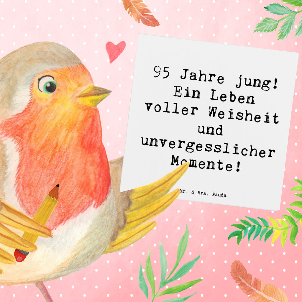 Deluxe Karte Spruch 95. Geburtstag Weisheit Karte, Grußkarte, Klappkarte, Einladungskarte, Glückwunschkarte, Hochzeitskarte, Geburtstagskarte, Hochwertige Grußkarte, Hochwertige Klappkarte, Geburtstag, Geburtstagsgeschenk, Geschenk