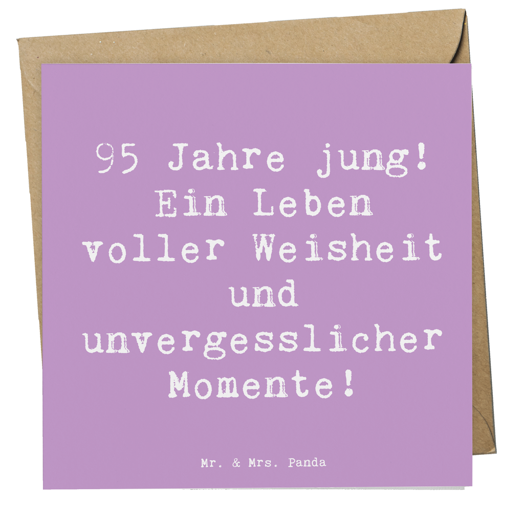 Deluxe Karte Spruch 95. Geburtstag Weisheit Karte, Grußkarte, Klappkarte, Einladungskarte, Glückwunschkarte, Hochzeitskarte, Geburtstagskarte, Hochwertige Grußkarte, Hochwertige Klappkarte, Geburtstag, Geburtstagsgeschenk, Geschenk