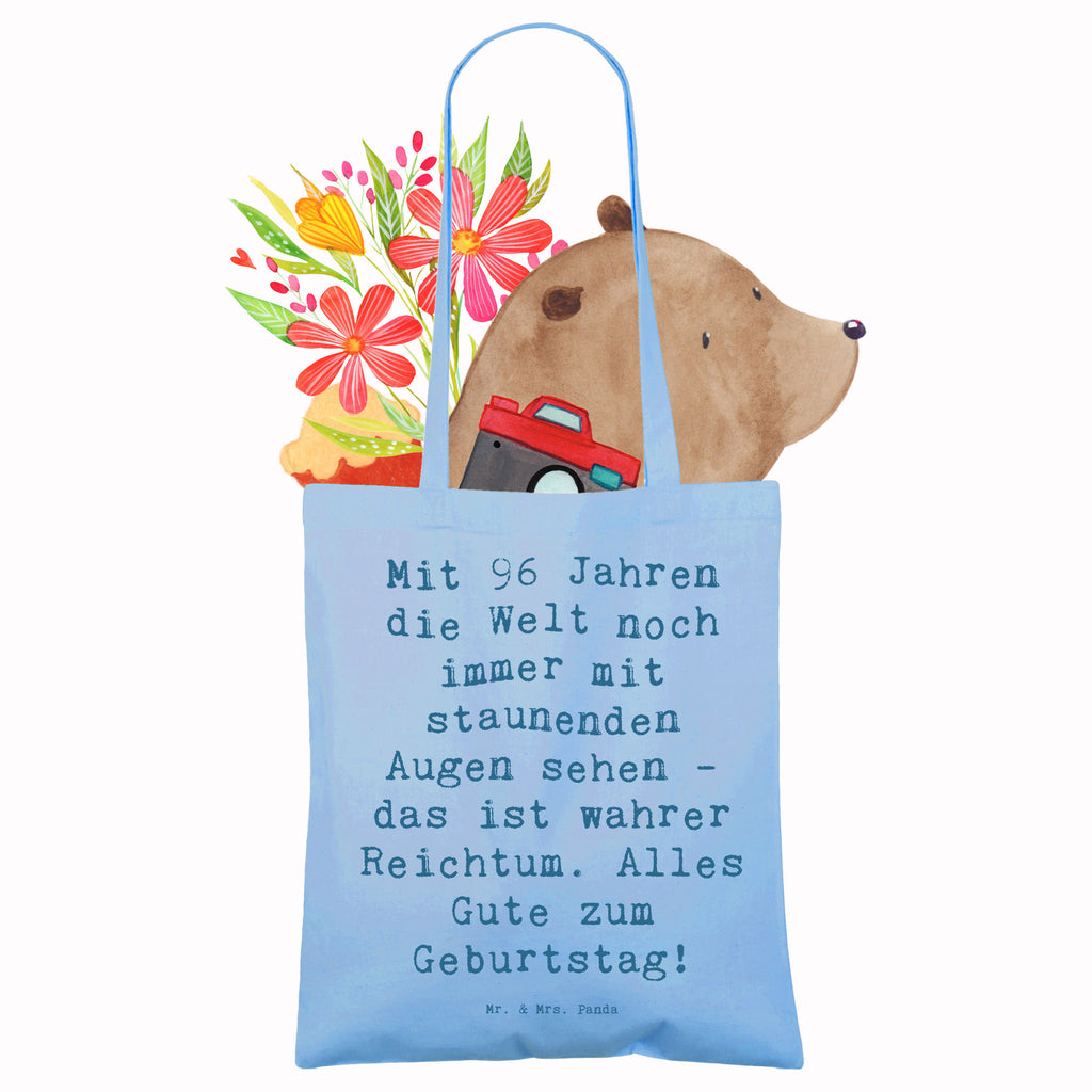 Tragetasche Spruch 96. Geburtstag Freude Beuteltasche, Beutel, Einkaufstasche, Jutebeutel, Stoffbeutel, Tasche, Shopper, Umhängetasche, Strandtasche, Schultertasche, Stofftasche, Tragetasche, Badetasche, Jutetasche, Einkaufstüte, Laptoptasche, Geburtstag, Geburtstagsgeschenk, Geschenk