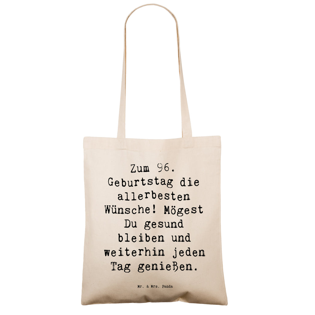 Tragetasche Spruch 96. Geburtstag Beuteltasche, Beutel, Einkaufstasche, Jutebeutel, Stoffbeutel, Tasche, Shopper, Umhängetasche, Strandtasche, Schultertasche, Stofftasche, Tragetasche, Badetasche, Jutetasche, Einkaufstüte, Laptoptasche, Geburtstag, Geburtstagsgeschenk, Geschenk