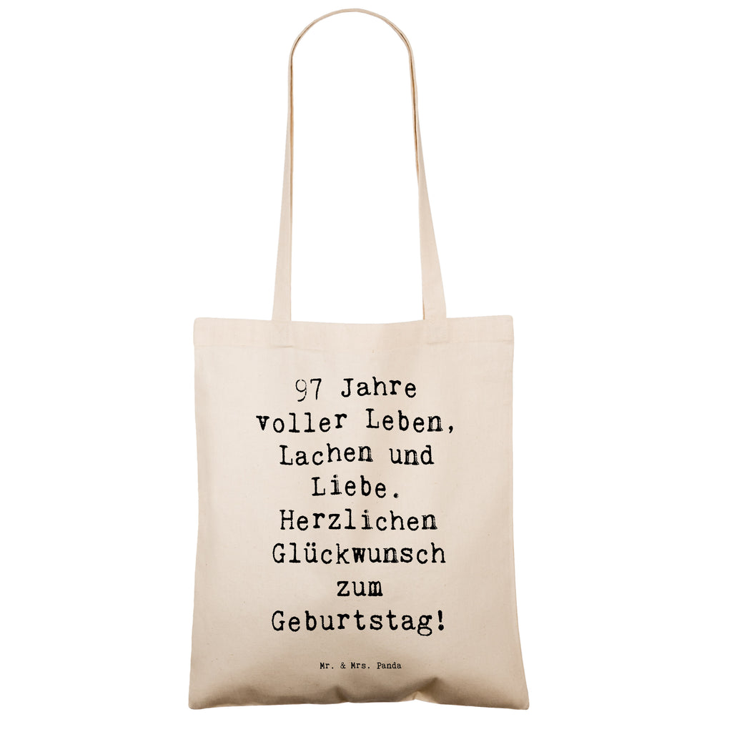 Tragetasche Spruch 97. Geburtstag Beuteltasche, Beutel, Einkaufstasche, Jutebeutel, Stoffbeutel, Tasche, Shopper, Umhängetasche, Strandtasche, Schultertasche, Stofftasche, Tragetasche, Badetasche, Jutetasche, Einkaufstüte, Laptoptasche, Geburtstag, Geburtstagsgeschenk, Geschenk