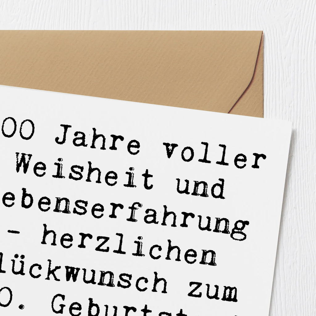 Deluxe Karte Spruch 100. Geburtstag Karte, Grußkarte, Klappkarte, Einladungskarte, Glückwunschkarte, Hochzeitskarte, Geburtstagskarte, Hochwertige Grußkarte, Hochwertige Klappkarte, Geburtstag, Geburtstagsgeschenk, Geschenk