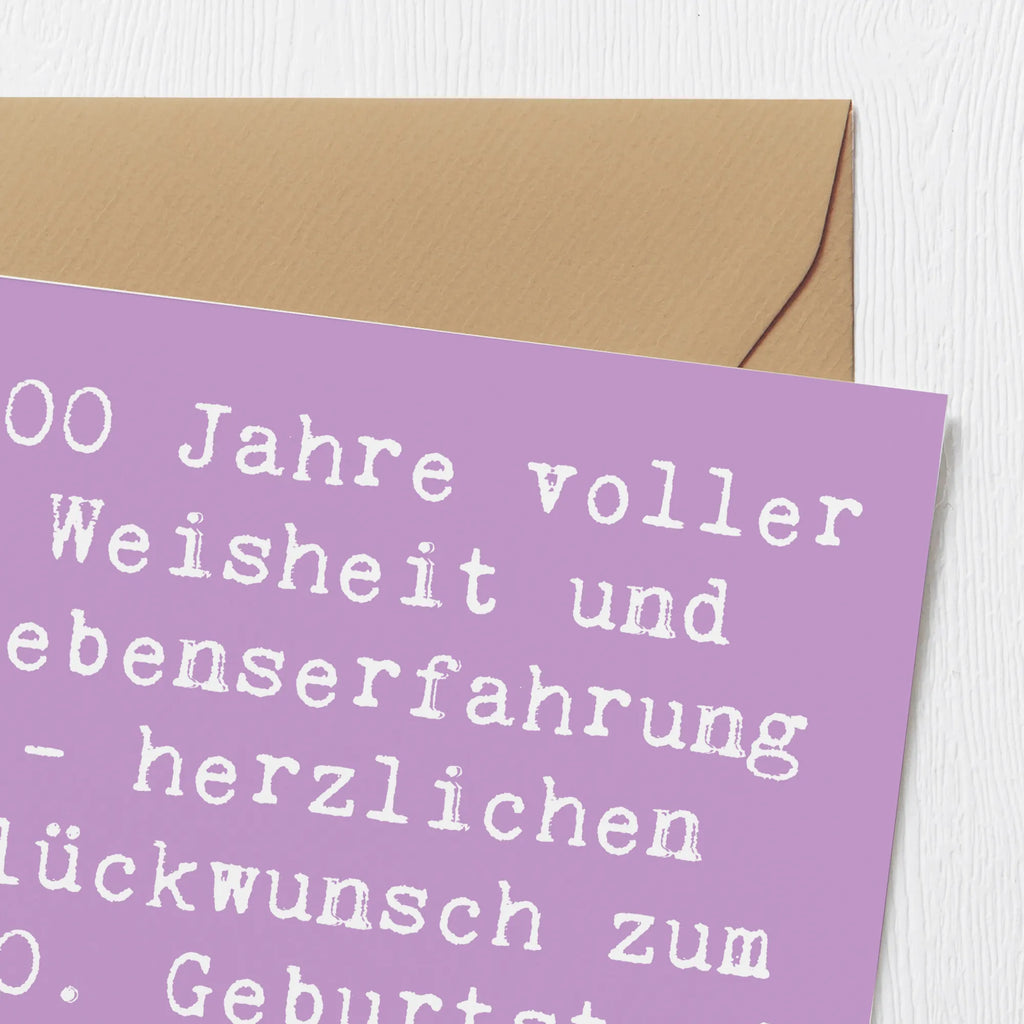 Deluxe Karte Spruch 100. Geburtstag Karte, Grußkarte, Klappkarte, Einladungskarte, Glückwunschkarte, Hochzeitskarte, Geburtstagskarte, Hochwertige Grußkarte, Hochwertige Klappkarte, Geburtstag, Geburtstagsgeschenk, Geschenk