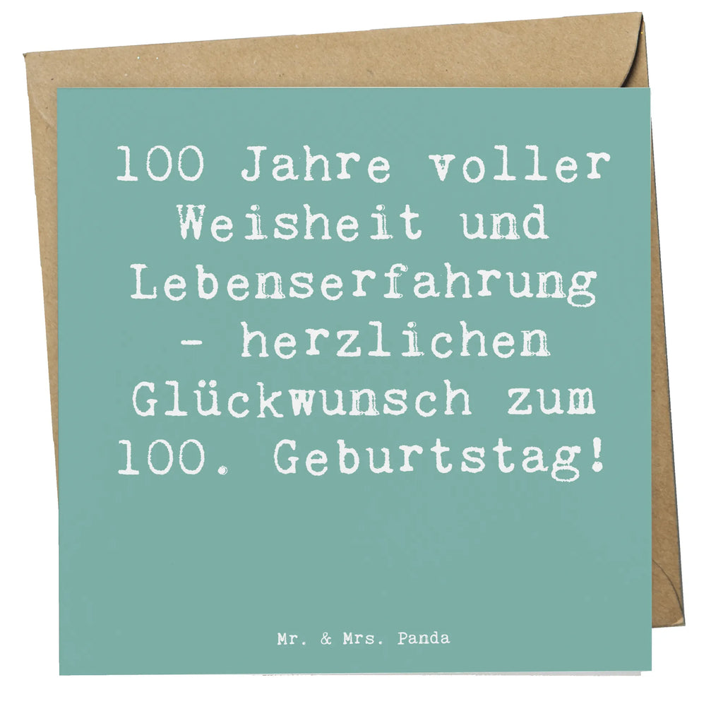 Deluxe Karte Spruch 100. Geburtstag Karte, Grußkarte, Klappkarte, Einladungskarte, Glückwunschkarte, Hochzeitskarte, Geburtstagskarte, Hochwertige Grußkarte, Hochwertige Klappkarte, Geburtstag, Geburtstagsgeschenk, Geschenk