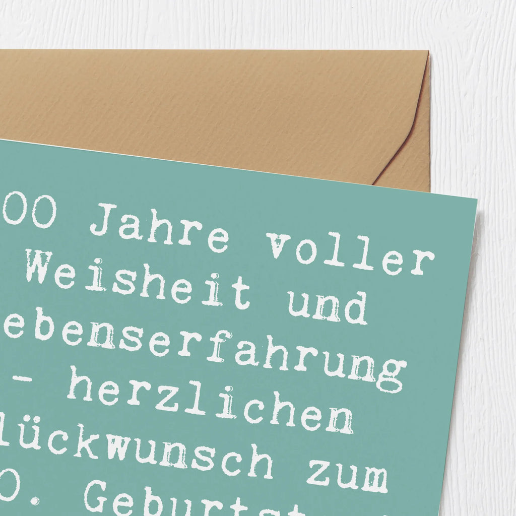 Deluxe Karte Spruch 100. Geburtstag Karte, Grußkarte, Klappkarte, Einladungskarte, Glückwunschkarte, Hochzeitskarte, Geburtstagskarte, Hochwertige Grußkarte, Hochwertige Klappkarte, Geburtstag, Geburtstagsgeschenk, Geschenk