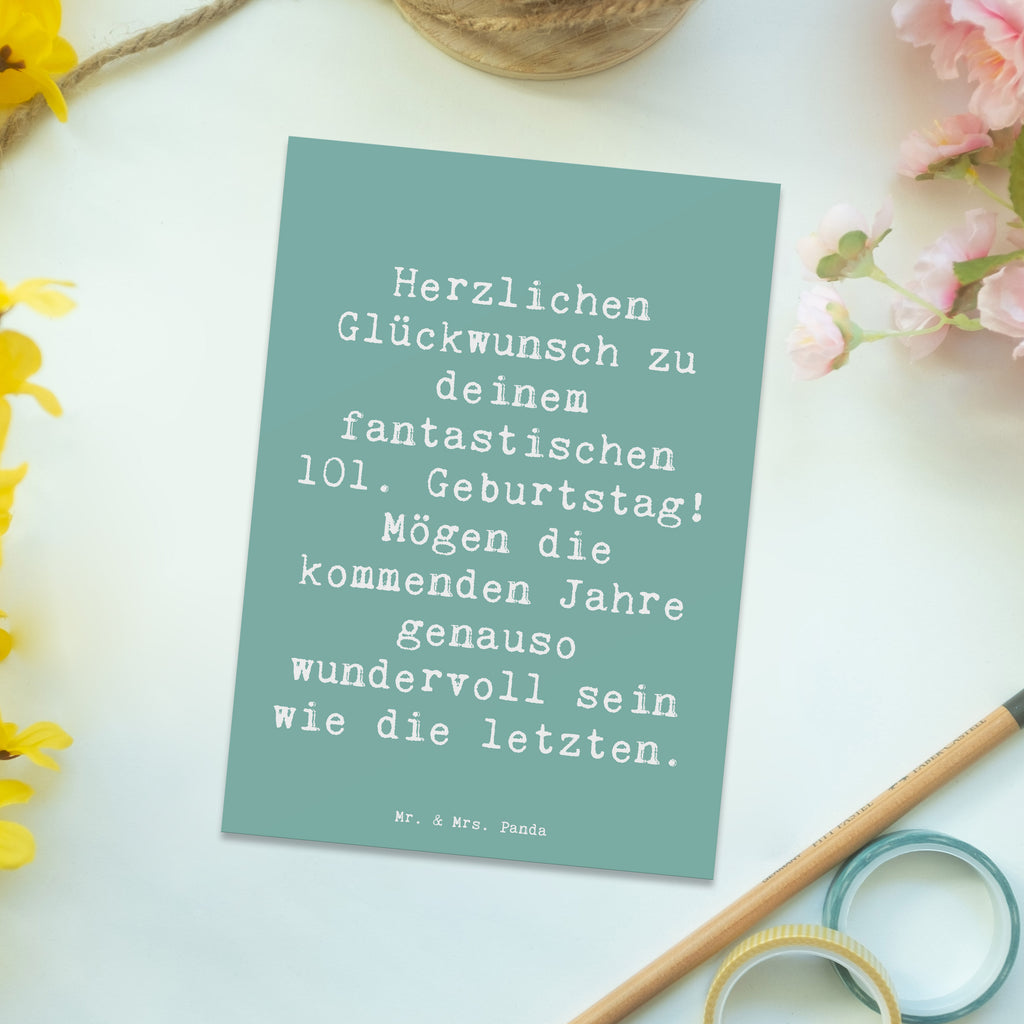 Postkarte Spruch 101. Geburtstag Postkarte, Karte, Geschenkkarte, Grußkarte, Einladung, Ansichtskarte, Geburtstagskarte, Einladungskarte, Dankeskarte, Ansichtskarten, Einladung Geburtstag, Einladungskarten Geburtstag, Geburtstag, Geburtstagsgeschenk, Geschenk