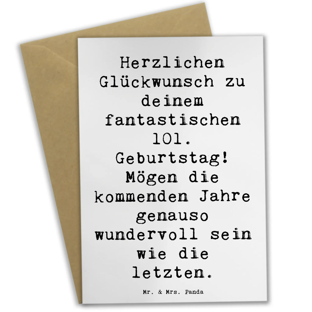 Grußkarte Spruch 101. Geburtstag Grußkarte, Klappkarte, Einladungskarte, Glückwunschkarte, Hochzeitskarte, Geburtstagskarte, Karte, Ansichtskarten, Geburtstag, Geburtstagsgeschenk, Geschenk