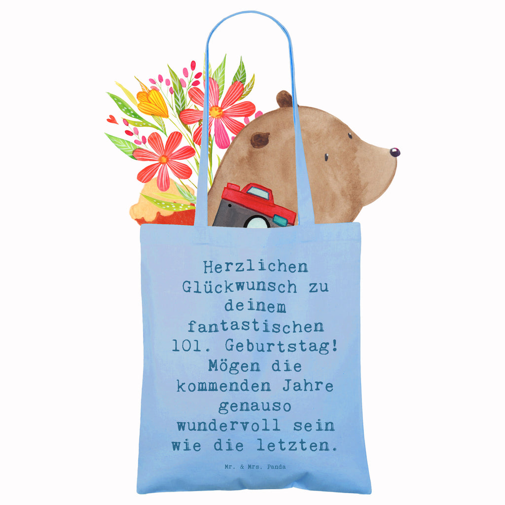 Tragetasche Spruch 101. Geburtstag Beuteltasche, Beutel, Einkaufstasche, Jutebeutel, Stoffbeutel, Tasche, Shopper, Umhängetasche, Strandtasche, Schultertasche, Stofftasche, Tragetasche, Badetasche, Jutetasche, Einkaufstüte, Laptoptasche, Geburtstag, Geburtstagsgeschenk, Geschenk