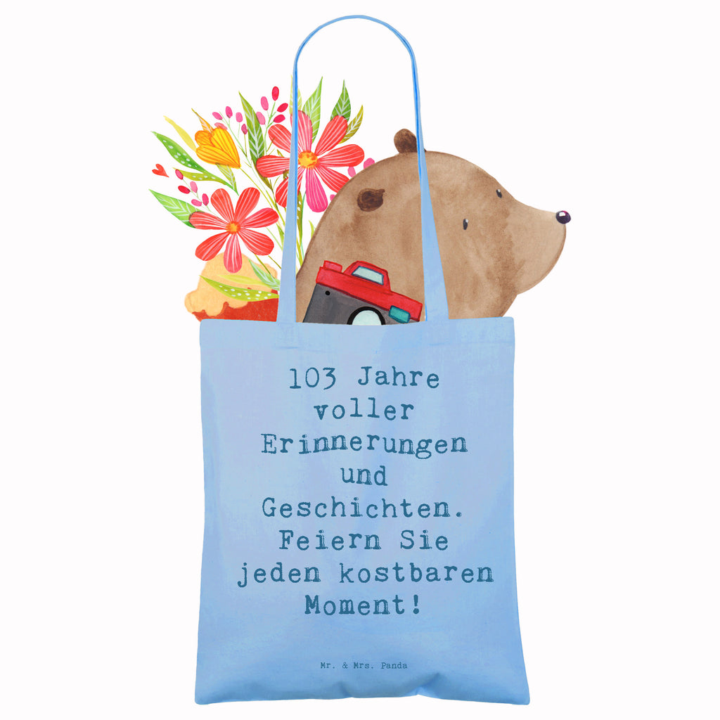 Tragetasche Spruch 103. Geburtstag Erinnerungen Beuteltasche, Beutel, Einkaufstasche, Jutebeutel, Stoffbeutel, Tasche, Shopper, Umhängetasche, Strandtasche, Schultertasche, Stofftasche, Tragetasche, Badetasche, Jutetasche, Einkaufstüte, Laptoptasche, Geburtstag, Geburtstagsgeschenk, Geschenk