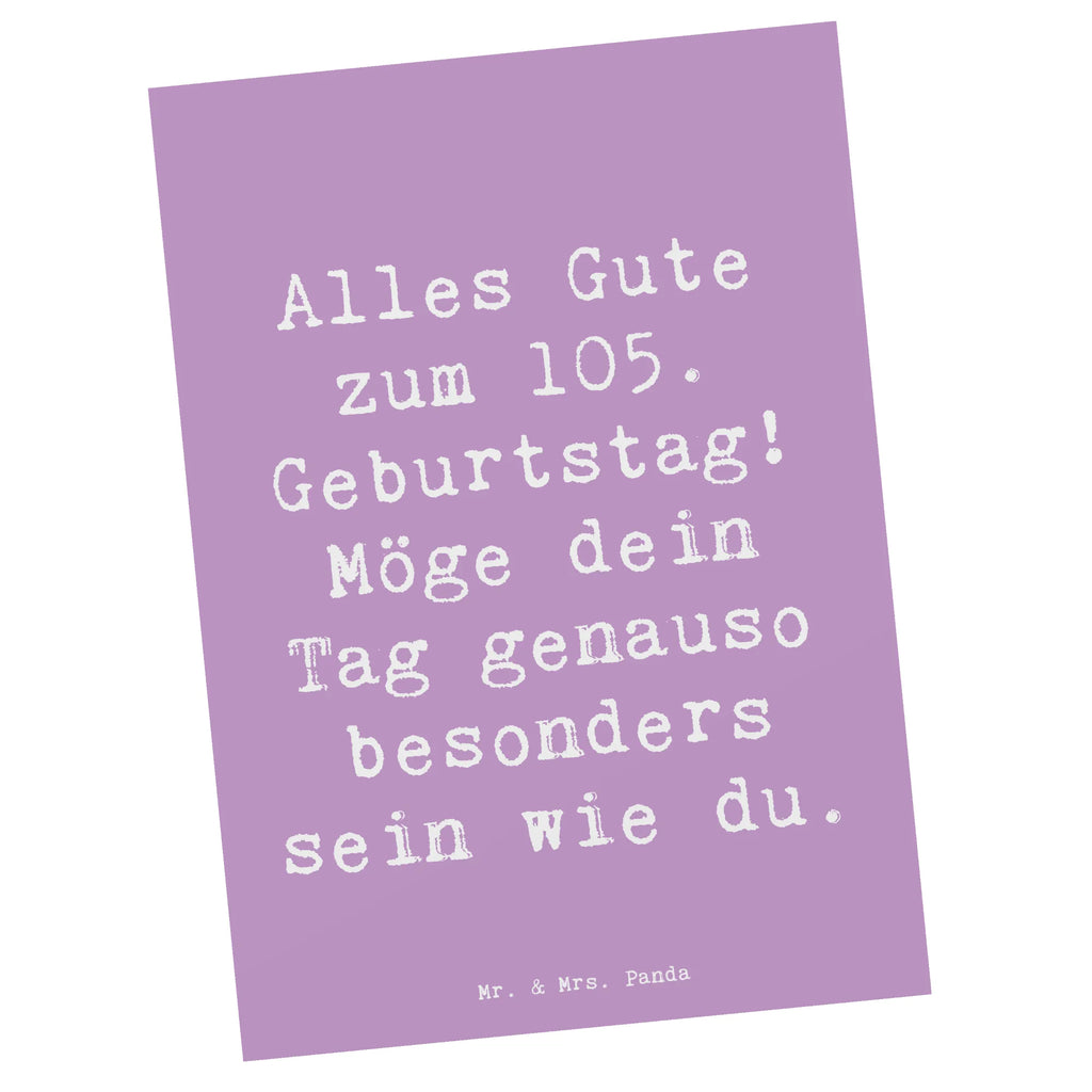 Postkarte Spruch 105. Geburtstag Postkarte, Karte, Geschenkkarte, Grußkarte, Einladung, Ansichtskarte, Geburtstagskarte, Einladungskarte, Dankeskarte, Ansichtskarten, Einladung Geburtstag, Einladungskarten Geburtstag, Geburtstag, Geburtstagsgeschenk, Geschenk