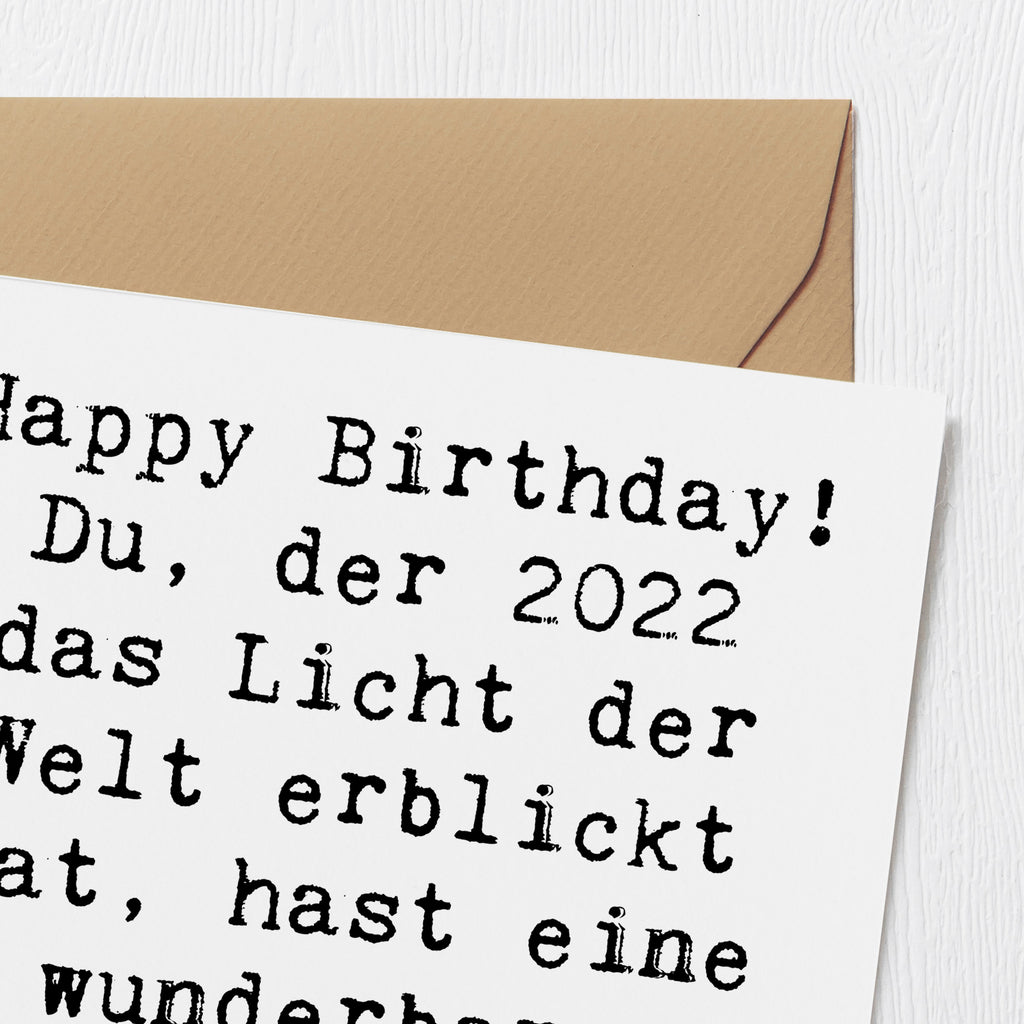 Deluxe Karte Spruch 2022 Geburtstag Karte, Grußkarte, Klappkarte, Einladungskarte, Glückwunschkarte, Hochzeitskarte, Geburtstagskarte, Hochwertige Grußkarte, Hochwertige Klappkarte, Geburtstag, Geburtstagsgeschenk, Geschenk