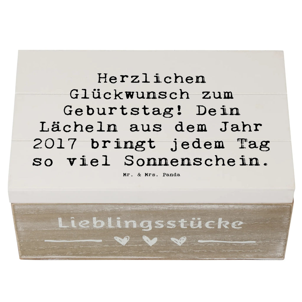 Holzkiste Spruch 2017 Geburtstag Lächeln Holzkiste, Kiste, Schatzkiste, Truhe, Schatulle, XXL, Erinnerungsbox, Erinnerungskiste, Dekokiste, Aufbewahrungsbox, Geschenkbox, Geschenkdose, Geburtstag, Geburtstagsgeschenk, Geschenk