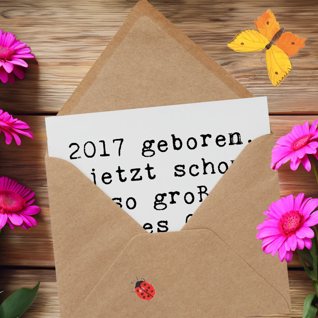 Deluxe Karte Spruch 2017 Geburtstag Karte, Grußkarte, Klappkarte, Einladungskarte, Glückwunschkarte, Hochzeitskarte, Geburtstagskarte, Hochwertige Grußkarte, Hochwertige Klappkarte, Geburtstag, Geburtstagsgeschenk, Geschenk