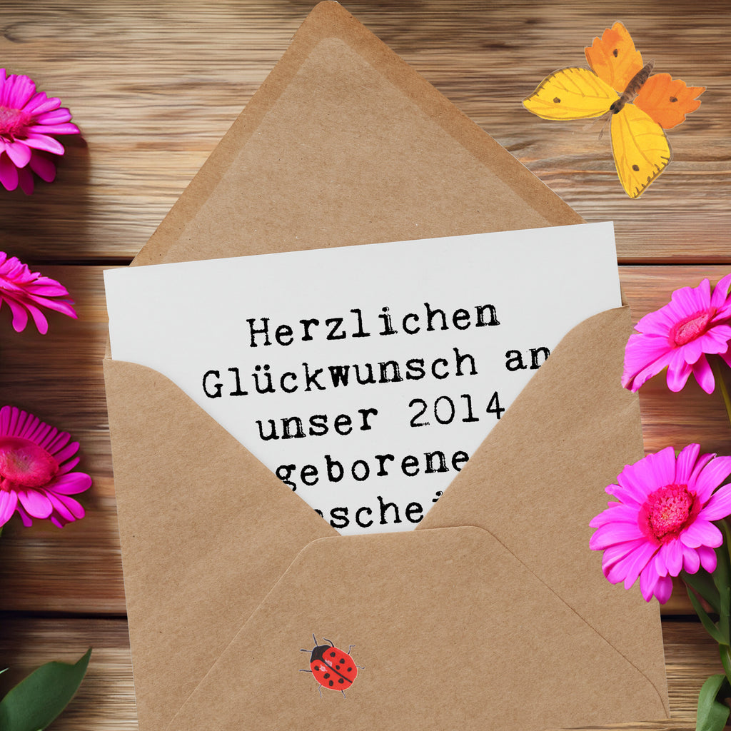 Deluxe Karte Spruch 2014 Geburtstag Sonnenschein Karte, Grußkarte, Klappkarte, Einladungskarte, Glückwunschkarte, Hochzeitskarte, Geburtstagskarte, Hochwertige Grußkarte, Hochwertige Klappkarte, Geburtstag, Geburtstagsgeschenk, Geschenk