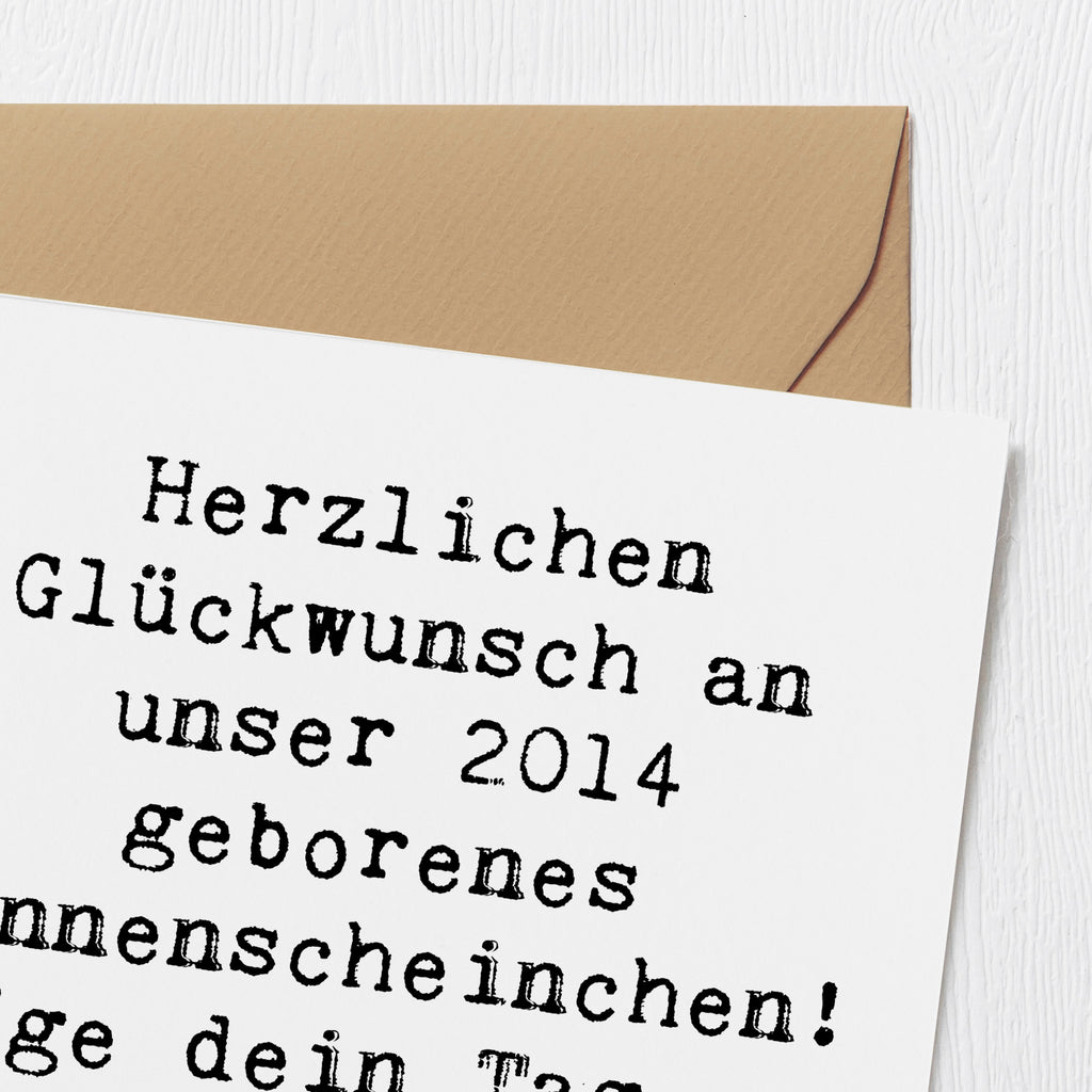 Deluxe Karte Spruch 2014 Geburtstag Sonnenschein Karte, Grußkarte, Klappkarte, Einladungskarte, Glückwunschkarte, Hochzeitskarte, Geburtstagskarte, Hochwertige Grußkarte, Hochwertige Klappkarte, Geburtstag, Geburtstagsgeschenk, Geschenk