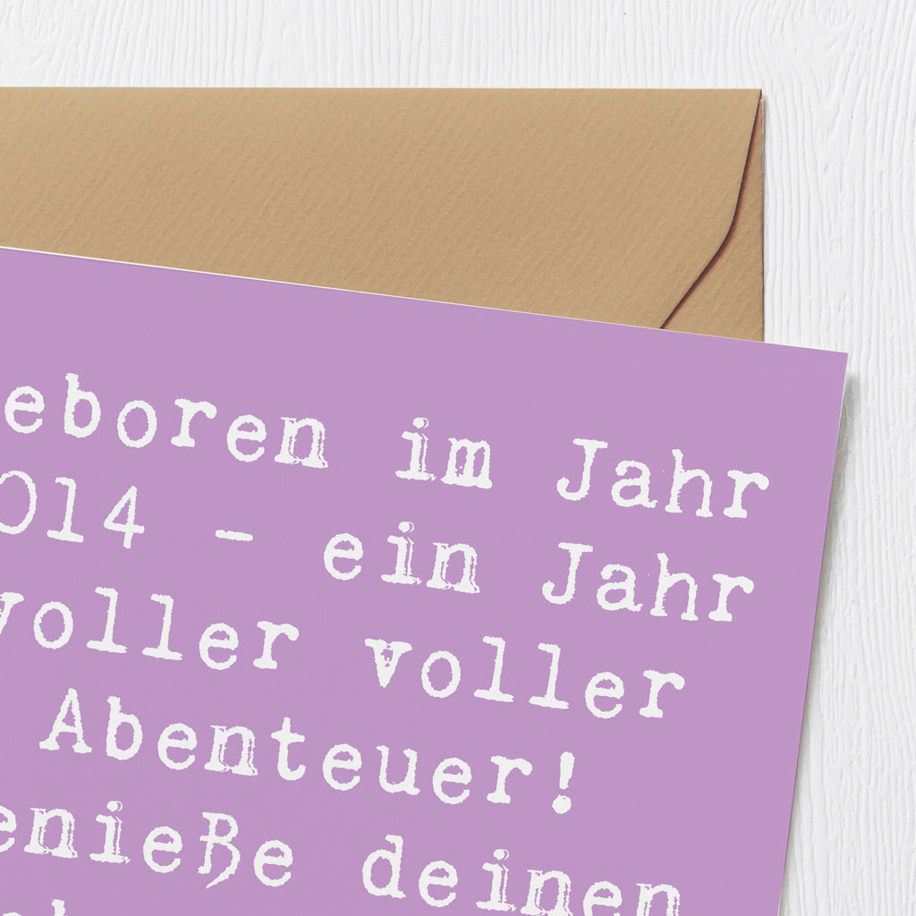 Deluxe Karte Spruch 2014 Geburtstag Abenteuer Karte, Grußkarte, Klappkarte, Einladungskarte, Glückwunschkarte, Hochzeitskarte, Geburtstagskarte, Hochwertige Grußkarte, Hochwertige Klappkarte, Geburtstag, Geburtstagsgeschenk, Geschenk