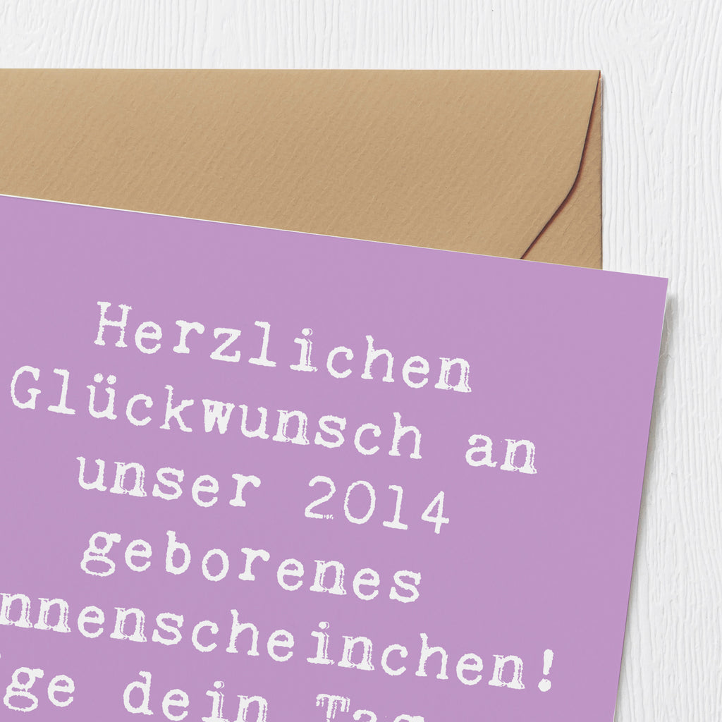 Deluxe Karte Spruch 2014 Geburtstag Sonnenschein Karte, Grußkarte, Klappkarte, Einladungskarte, Glückwunschkarte, Hochzeitskarte, Geburtstagskarte, Hochwertige Grußkarte, Hochwertige Klappkarte, Geburtstag, Geburtstagsgeschenk, Geschenk