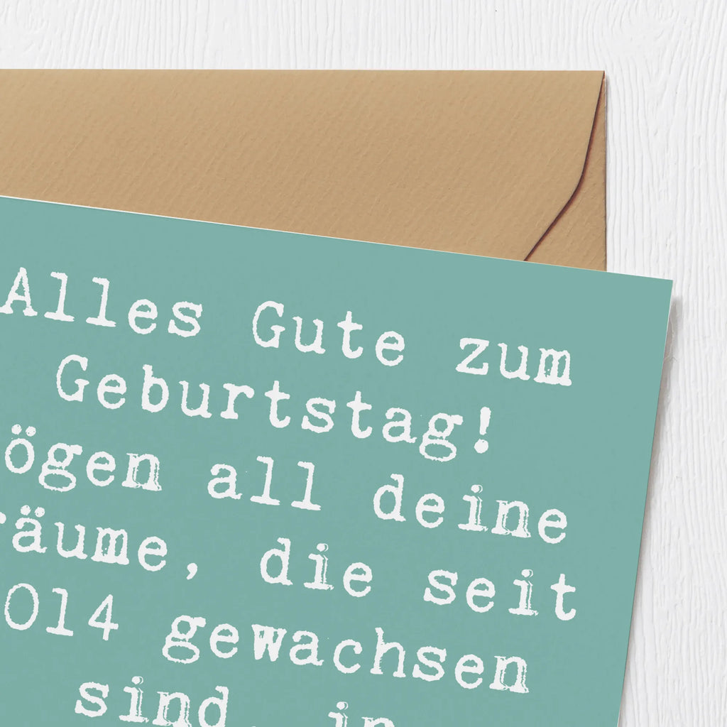 Deluxe Karte Spruch 2014 Geburtstag Wünsche Karte, Grußkarte, Klappkarte, Einladungskarte, Glückwunschkarte, Hochzeitskarte, Geburtstagskarte, Hochwertige Grußkarte, Hochwertige Klappkarte, Geburtstag, Geburtstagsgeschenk, Geschenk