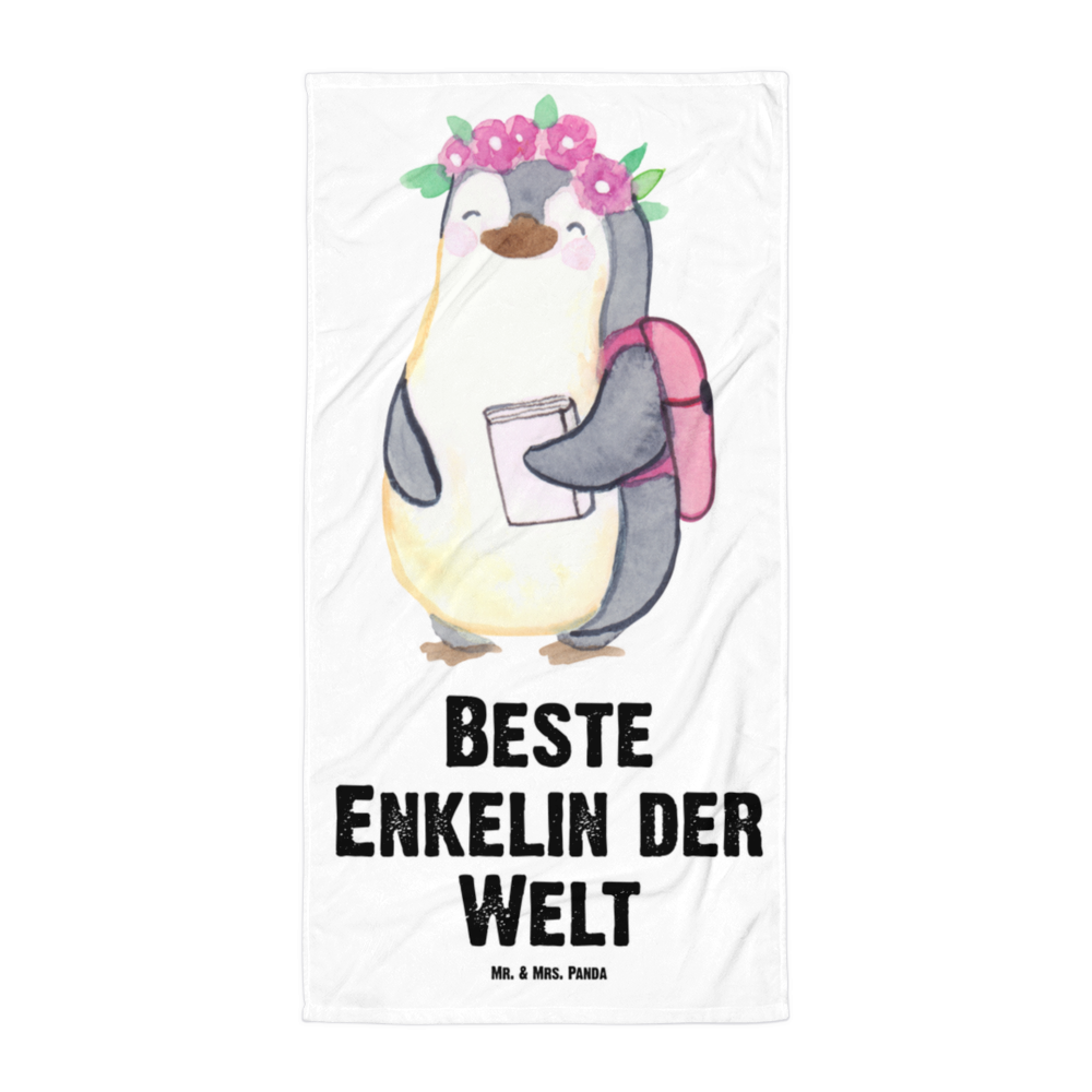 XL Badehandtuch Pinguin Beste Enkelin der Welt Handtuch, Badetuch, Duschtuch, Strandtuch, Saunatuch, für, Dankeschön, Geschenk, Schenken, Geburtstag, Geburtstagsgeschenk, Geschenkidee, Danke, Bedanken, Mitbringsel, Freude machen, Geschenktipp, Enkelin, Enkelkind, Enkeltochter, Oma, Opa, Kind von Tochter, Kind von Sohn, Großtochter, Taufe