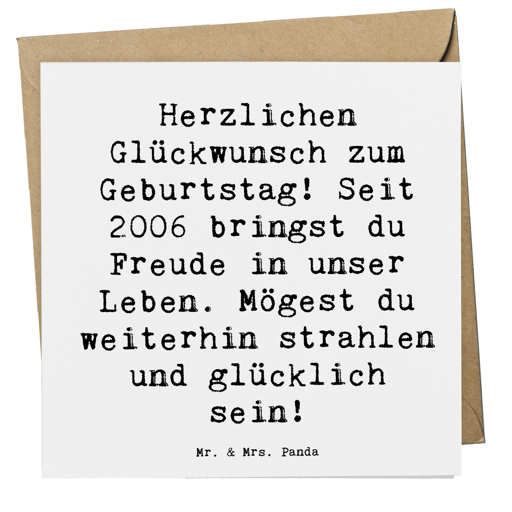 Deluxe Karte Spruch 2006 Geburtstag Karte, Grußkarte, Klappkarte, Einladungskarte, Glückwunschkarte, Hochzeitskarte, Geburtstagskarte, Hochwertige Grußkarte, Hochwertige Klappkarte, Geburtstag, Geburtstagsgeschenk, Geschenk