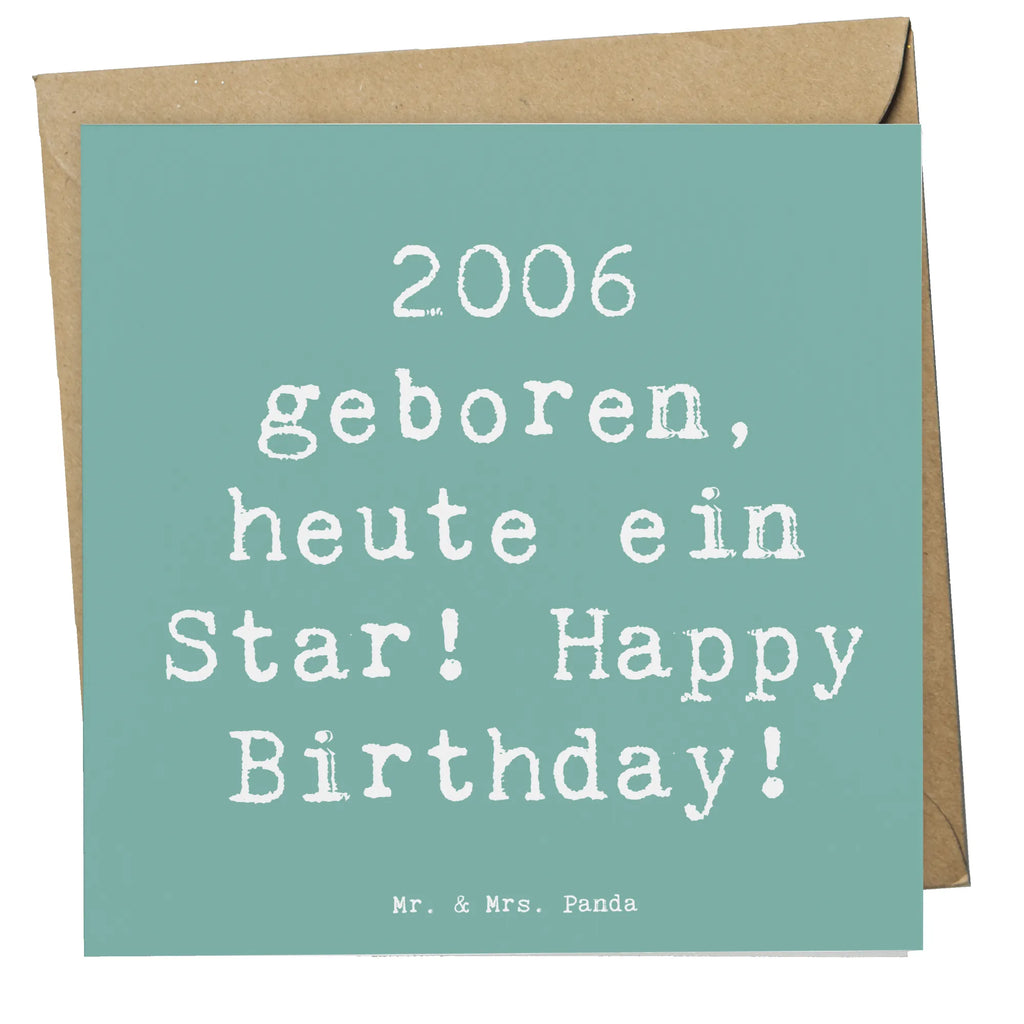 Deluxe Karte Spruch 2006 Geburtstag Star Karte, Grußkarte, Klappkarte, Einladungskarte, Glückwunschkarte, Hochzeitskarte, Geburtstagskarte, Hochwertige Grußkarte, Hochwertige Klappkarte, Geburtstag, Geburtstagsgeschenk, Geschenk