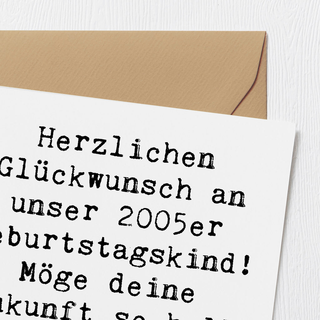 Deluxe Karte Spruch 2005 Geburtstag Karte, Grußkarte, Klappkarte, Einladungskarte, Glückwunschkarte, Hochzeitskarte, Geburtstagskarte, Hochwertige Grußkarte, Hochwertige Klappkarte, Geburtstag, Geburtstagsgeschenk, Geschenk