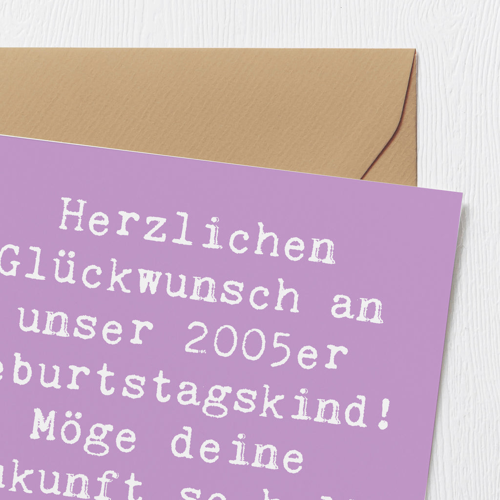 Deluxe Karte Spruch 2005 Geburtstag Karte, Grußkarte, Klappkarte, Einladungskarte, Glückwunschkarte, Hochzeitskarte, Geburtstagskarte, Hochwertige Grußkarte, Hochwertige Klappkarte, Geburtstag, Geburtstagsgeschenk, Geschenk