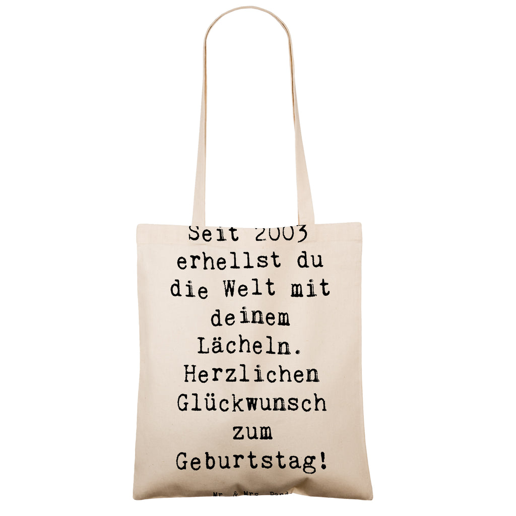 Tragetasche Spruch 2003 Geburtstag Beuteltasche, Beutel, Einkaufstasche, Jutebeutel, Stoffbeutel, Tasche, Shopper, Umhängetasche, Strandtasche, Schultertasche, Stofftasche, Tragetasche, Badetasche, Jutetasche, Einkaufstüte, Laptoptasche, Geburtstag, Geburtstagsgeschenk, Geschenk