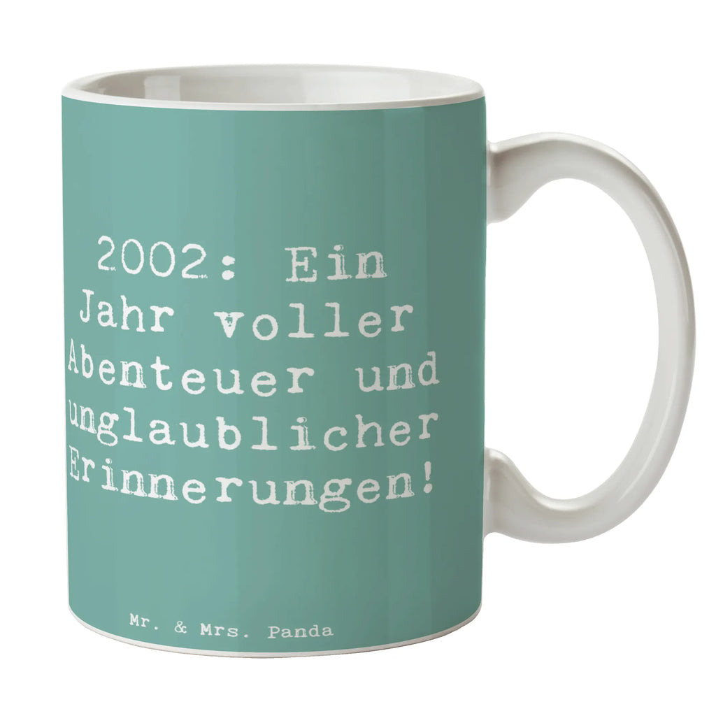 Tasse Spruch 2002 Geburtstag Abenteuer Tasse, Kaffeetasse, Teetasse, Becher, Kaffeebecher, Teebecher, Keramiktasse, Porzellantasse, Büro Tasse, Geschenk Tasse, Tasse Sprüche, Tasse Motive, Kaffeetassen, Tasse bedrucken, Designer Tasse, Cappuccino Tassen, Schöne Teetassen, Geburtstag, Geburtstagsgeschenk, Geschenk