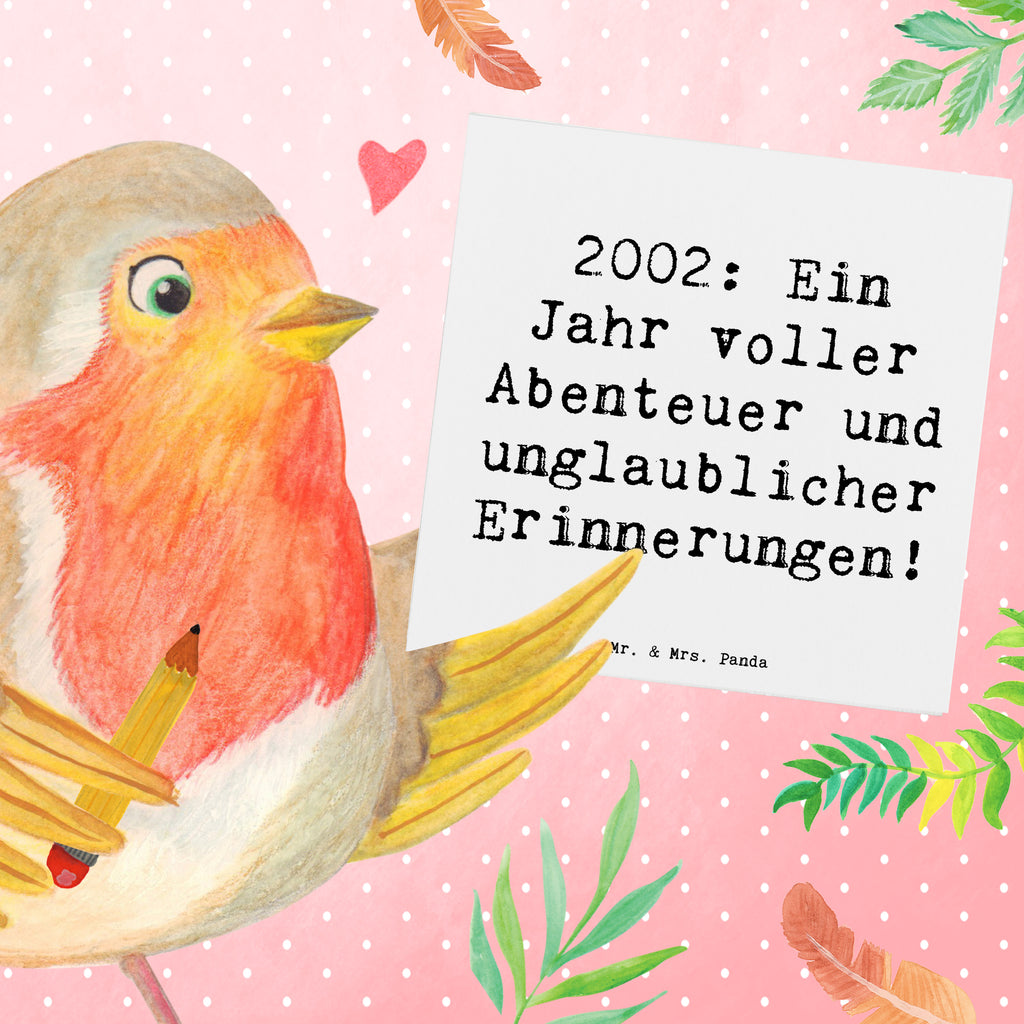 Deluxe Karte Spruch 2002 Geburtstag Abenteuer Karte, Grußkarte, Klappkarte, Einladungskarte, Glückwunschkarte, Hochzeitskarte, Geburtstagskarte, Hochwertige Grußkarte, Hochwertige Klappkarte, Geburtstag, Geburtstagsgeschenk, Geschenk