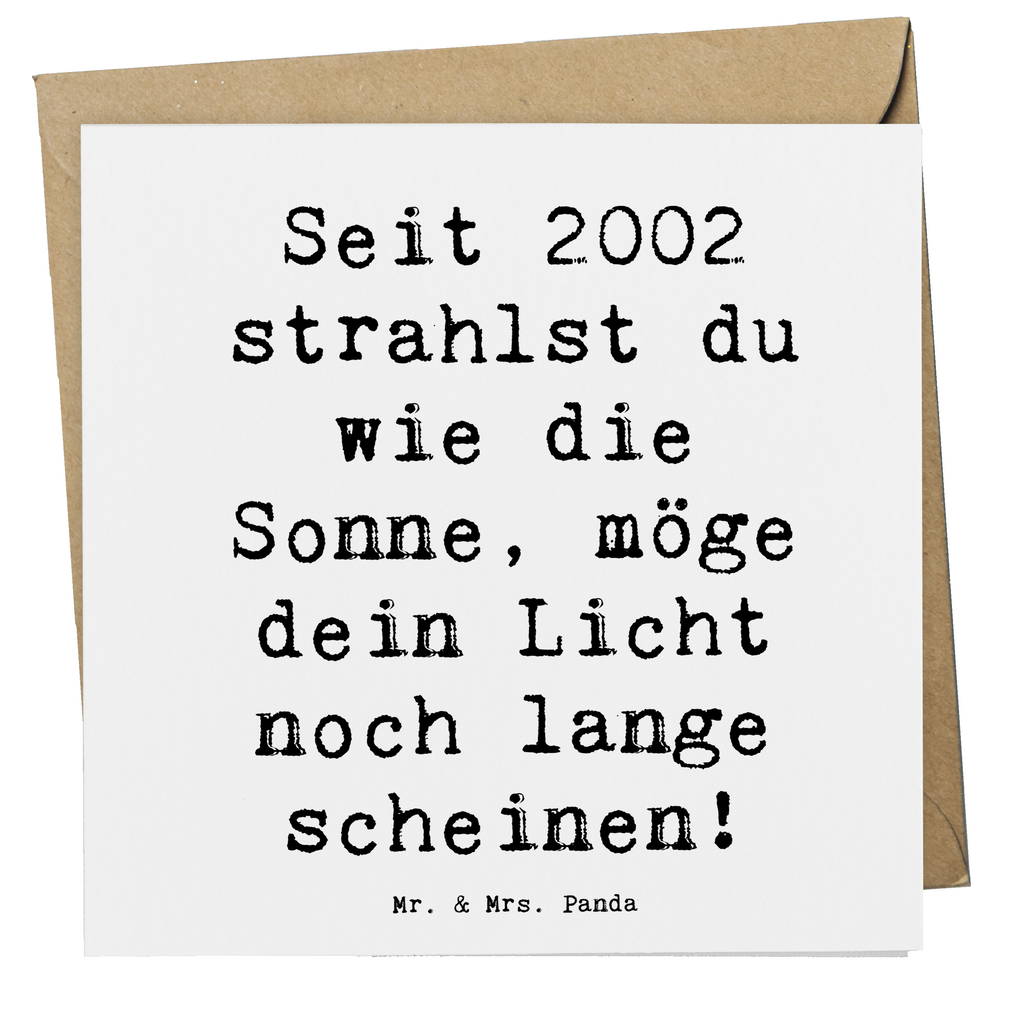 Deluxe Karte Spruch 2002 Geburtstag Karte, Grußkarte, Klappkarte, Einladungskarte, Glückwunschkarte, Hochzeitskarte, Geburtstagskarte, Hochwertige Grußkarte, Hochwertige Klappkarte, Geburtstag, Geburtstagsgeschenk, Geschenk