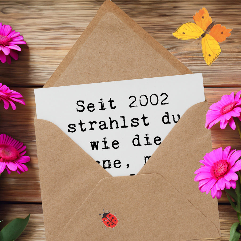 Deluxe Karte Spruch 2002 Geburtstag Karte, Grußkarte, Klappkarte, Einladungskarte, Glückwunschkarte, Hochzeitskarte, Geburtstagskarte, Hochwertige Grußkarte, Hochwertige Klappkarte, Geburtstag, Geburtstagsgeschenk, Geschenk