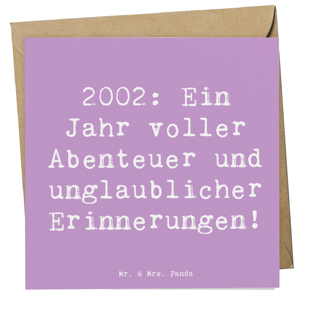 Deluxe Karte Spruch 2002 Geburtstag Abenteuer Karte, Grußkarte, Klappkarte, Einladungskarte, Glückwunschkarte, Hochzeitskarte, Geburtstagskarte, Hochwertige Grußkarte, Hochwertige Klappkarte, Geburtstag, Geburtstagsgeschenk, Geschenk