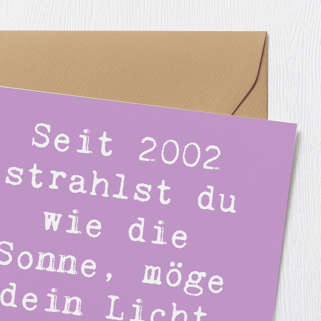 Deluxe Karte Spruch 2002 Geburtstag Karte, Grußkarte, Klappkarte, Einladungskarte, Glückwunschkarte, Hochzeitskarte, Geburtstagskarte, Hochwertige Grußkarte, Hochwertige Klappkarte, Geburtstag, Geburtstagsgeschenk, Geschenk