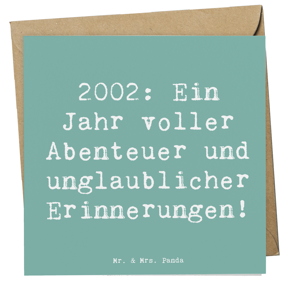 Deluxe Karte Spruch 2002 Geburtstag Abenteuer Karte, Grußkarte, Klappkarte, Einladungskarte, Glückwunschkarte, Hochzeitskarte, Geburtstagskarte, Hochwertige Grußkarte, Hochwertige Klappkarte, Geburtstag, Geburtstagsgeschenk, Geschenk