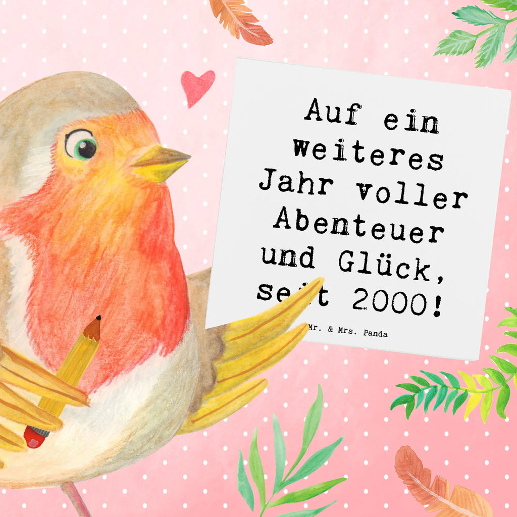 Deluxe Karte Spruch 2000 Geburtstag Abenteuer Glück Karte, Grußkarte, Klappkarte, Einladungskarte, Glückwunschkarte, Hochzeitskarte, Geburtstagskarte, Hochwertige Grußkarte, Hochwertige Klappkarte, Geburtstag, Geburtstagsgeschenk, Geschenk