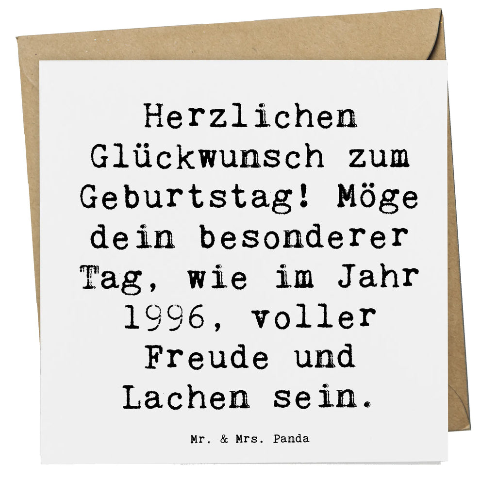 Deluxe Karte Spruch 1996 Geburtstag Freude Karte, Grußkarte, Klappkarte, Einladungskarte, Glückwunschkarte, Hochzeitskarte, Geburtstagskarte, Hochwertige Grußkarte, Hochwertige Klappkarte, Geburtstag, Geburtstagsgeschenk, Geschenk