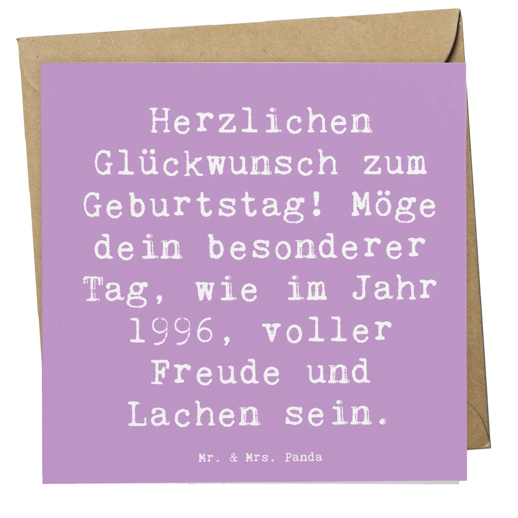 Deluxe Karte Spruch 1996 Geburtstag Freude Karte, Grußkarte, Klappkarte, Einladungskarte, Glückwunschkarte, Hochzeitskarte, Geburtstagskarte, Hochwertige Grußkarte, Hochwertige Klappkarte, Geburtstag, Geburtstagsgeschenk, Geschenk