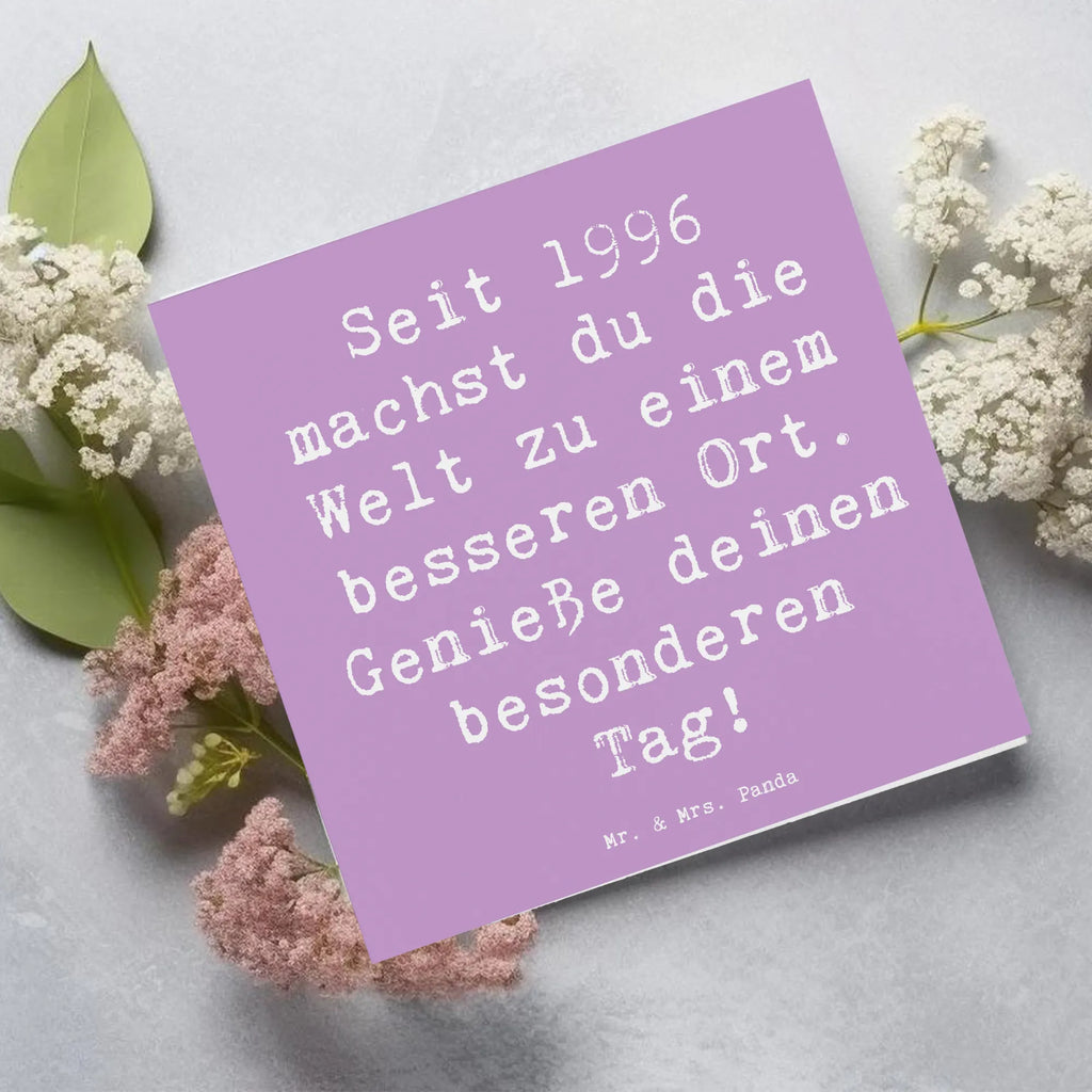 Deluxe Karte Spruch 1996 Geburtstag Karte, Grußkarte, Klappkarte, Einladungskarte, Glückwunschkarte, Hochzeitskarte, Geburtstagskarte, Hochwertige Grußkarte, Hochwertige Klappkarte, Geburtstag, Geburtstagsgeschenk, Geschenk