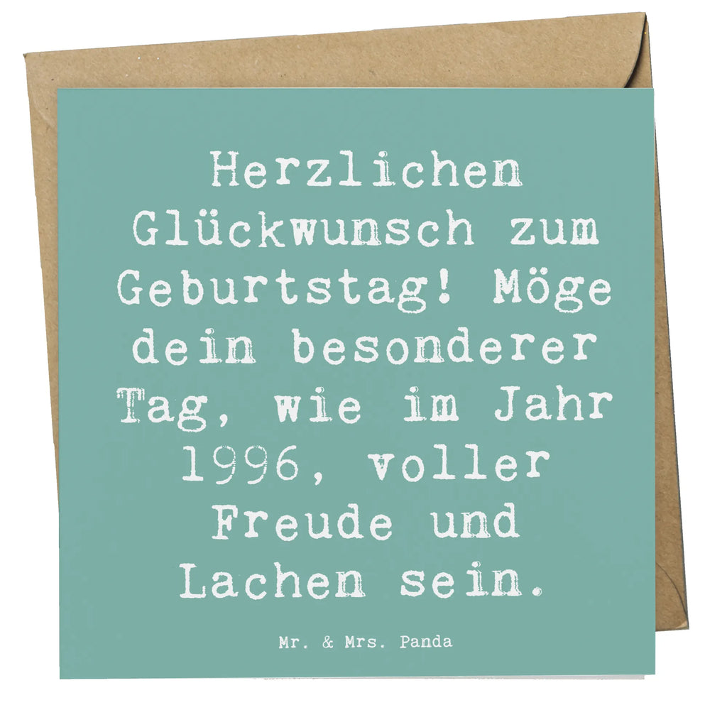 Deluxe Karte Spruch 1996 Geburtstag Freude Karte, Grußkarte, Klappkarte, Einladungskarte, Glückwunschkarte, Hochzeitskarte, Geburtstagskarte, Hochwertige Grußkarte, Hochwertige Klappkarte, Geburtstag, Geburtstagsgeschenk, Geschenk