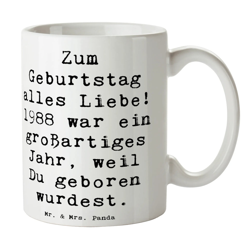 Tasse Spruch 1988 Geburtstag Tasse, Kaffeetasse, Teetasse, Becher, Kaffeebecher, Teebecher, Keramiktasse, Porzellantasse, Büro Tasse, Geschenk Tasse, Tasse Sprüche, Tasse Motive, Kaffeetassen, Tasse bedrucken, Designer Tasse, Cappuccino Tassen, Schöne Teetassen, Geburtstag, Geburtstagsgeschenk, Geschenk