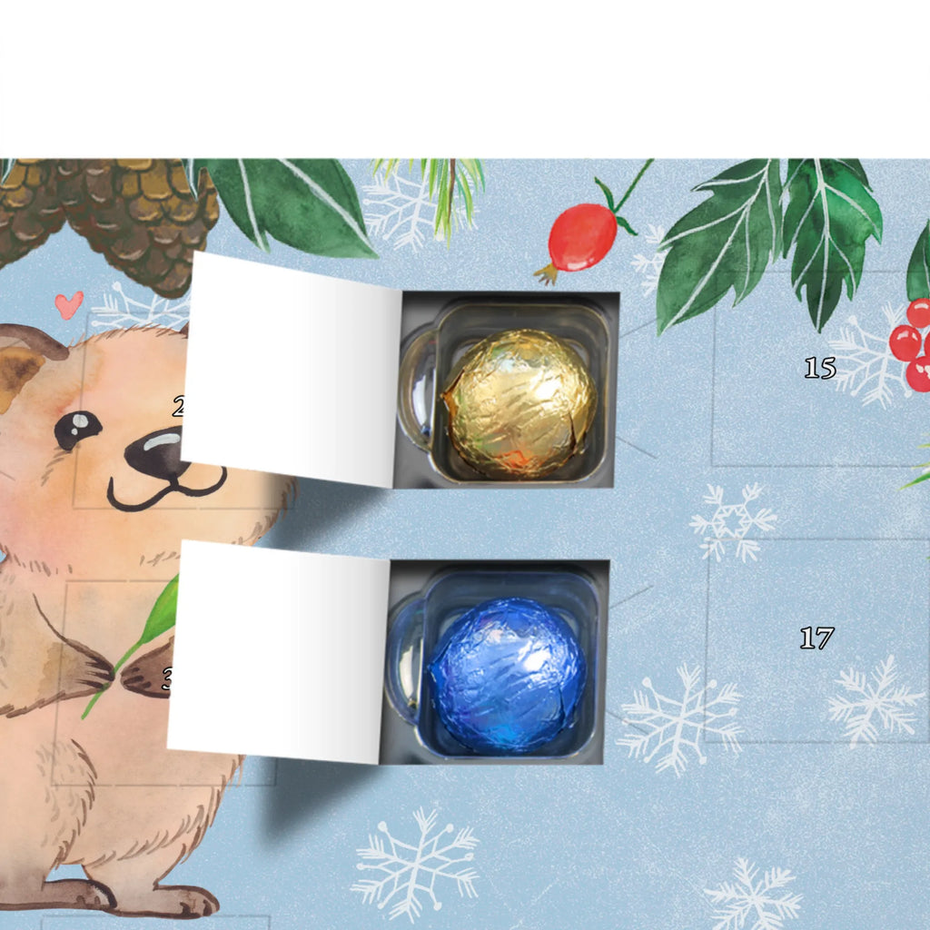 Schoko Adventskalender Quokka Happy Adventskalender, Schokoladen Adventskalender, Schoko Adventskalender, Tiermotive, Gute Laune, lustige Sprüche, Tiere, Quokka, Verschieben, Aufschieberitis, Lustiger Spruch, Niedliches Tier, Dinge erledigen