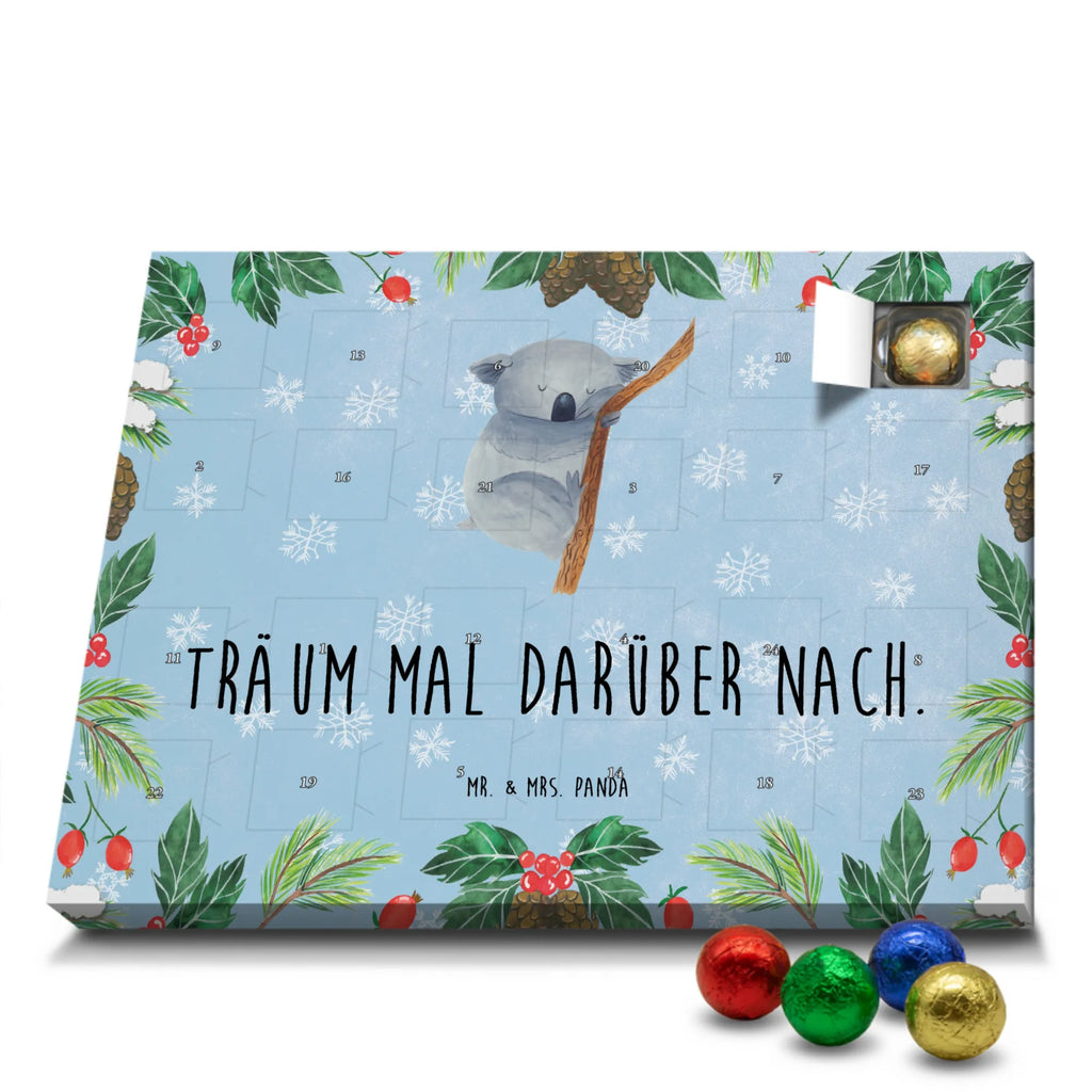 Schoko Adventskalender Koalabär Adventskalender, Schokoladen Adventskalender, Schoko Adventskalender, Tiermotive, Gute Laune, lustige Sprüche, Tiere, Koala, träumen, Traum, schlafen, Schlafzimmer, Traumland, Bär, Koalabär