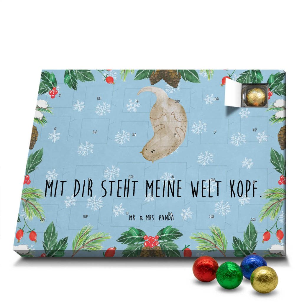 Schoko Adventskalender Otter Kopfüber Adventskalender, Schokoladen Adventskalender, Schoko Adventskalender, Otter, Fischotter, Seeotter, Otter Seeotter See Otter