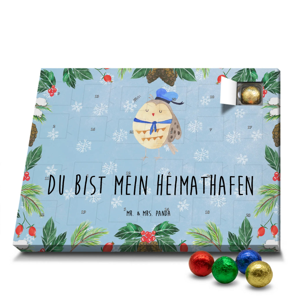 Schoko Adventskalender Eule Matrose Adventskalender, Schokoladen Adventskalender, Schoko Adventskalender, Eule, Eule Spruch, Eule Deko, Owl, Wortspiel lustig, Matrose, Freundin, Ehe, Seefahrer, Heimathafen, Hochzeitstag Geschenk