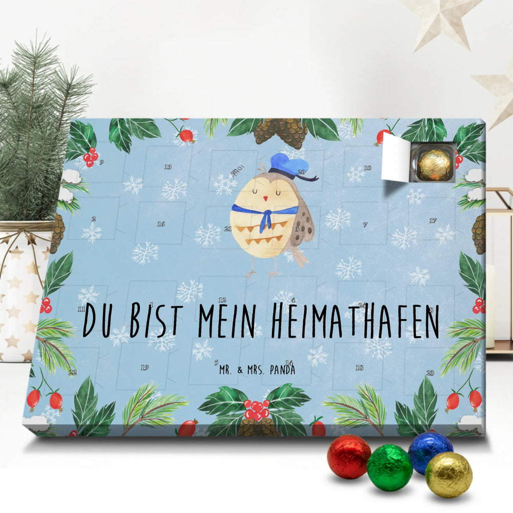 Schoko Adventskalender Eule Matrose Adventskalender, Schokoladen Adventskalender, Schoko Adventskalender, Eule, Eule Spruch, Eule Deko, Owl, Wortspiel lustig, Matrose, Freundin, Ehe, Seefahrer, Heimathafen, Hochzeitstag Geschenk