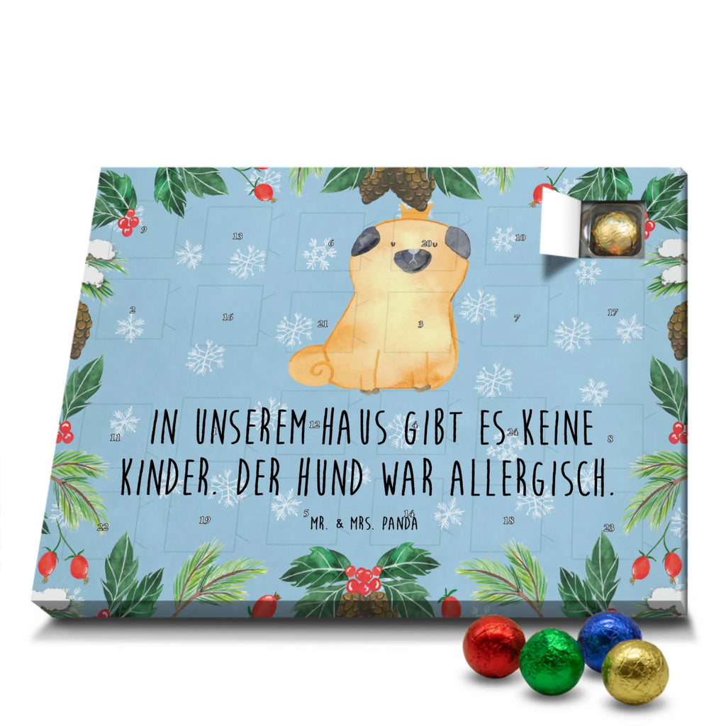 Schoko Adventskalender Mops Krone Adventskalender, Schokoladen Adventskalender, Schoko Adventskalender, Hund, Hundemotiv, Haustier, Hunderasse, Tierliebhaber, Hundebesitzer, Sprüche, Mops, allergisch, kinderlos, Hausregel, Hundebesitzer. Spruch, lustig