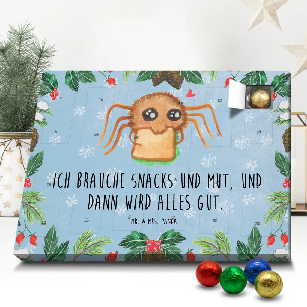 Schoko Adventskalender Spinne Agathe Sandwich Adventskalender, Schokoladen Adventskalender, Schoko Adventskalender, Spinne Agathe, Spinne, Agathe, Videos, Merchandise, Glück, Mut, Hungrig, Verfressen, Lebensfreude, Alles wird gut, Hunger